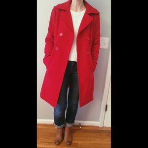 NWOT red wool coat! ❤️