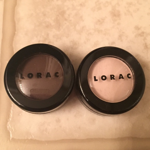 Set of 2 Lorac Eyeshadow Singles-Espresso & Cream