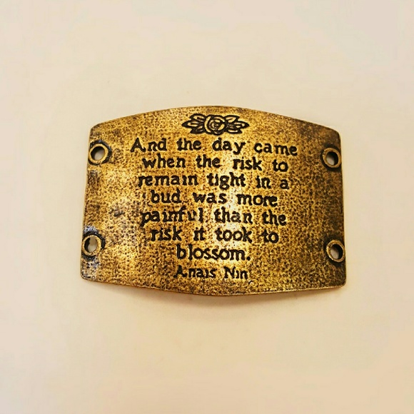 Lenny and Eva large brass sentiment