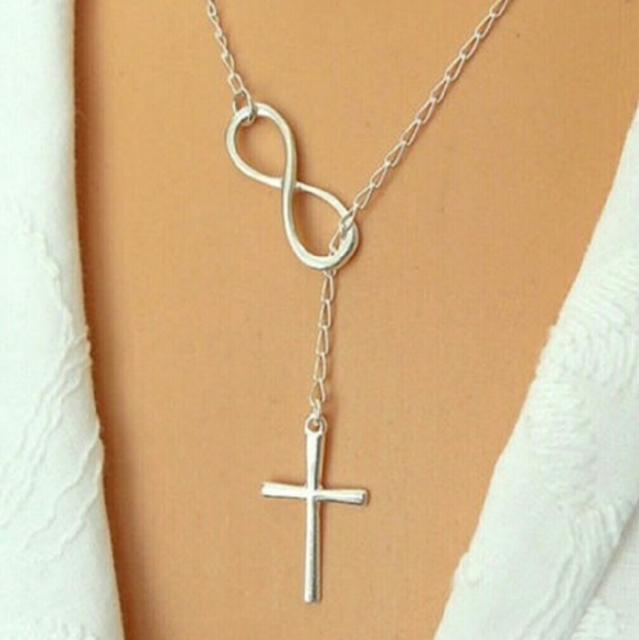 Infinity cross necklace