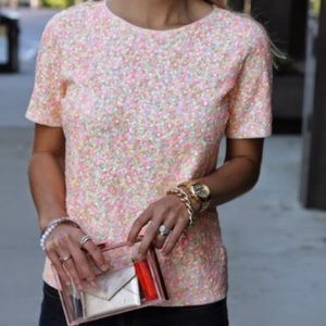 Jcrew cluster sequin tee
