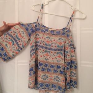 Sheer, flower blouse