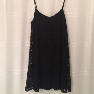 Dress with lace covering