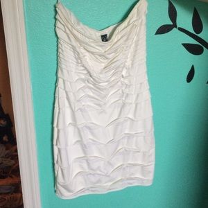 Strapless, fitted dress