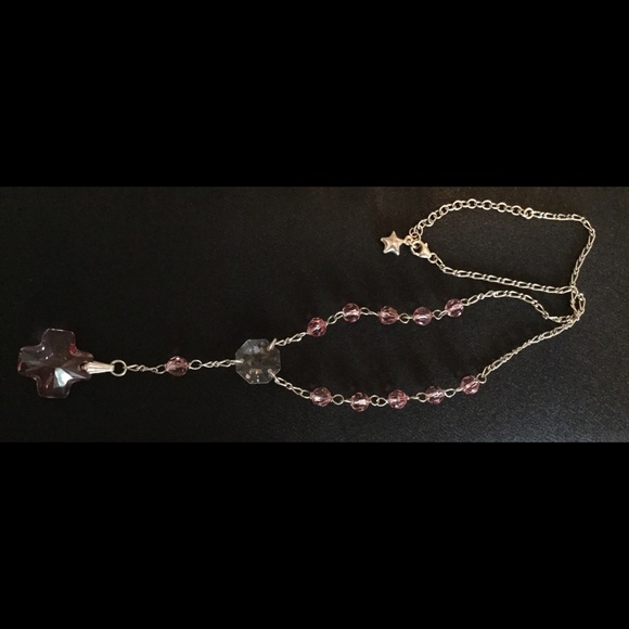 Swarovski & Sterling Rosary Necklace NEW!