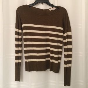 Stipe sweater, buttons up the back