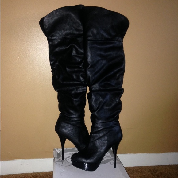 Black over the knee boots