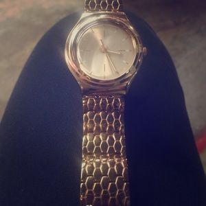 Rose Gold Swatch Watch