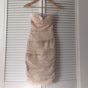 Cream fitted dress