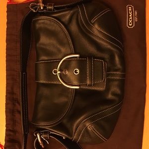 Coach black leather soho bag