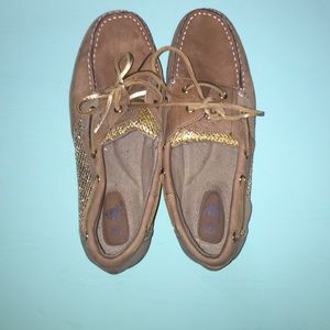 Gold Accented Boat Shoes