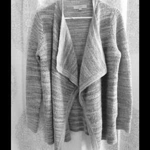 Loft drape front open cardigan, size M