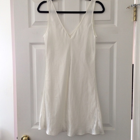 🚫SOLD: White Silky Slip Dress 🚫 - Picture 2 of 3