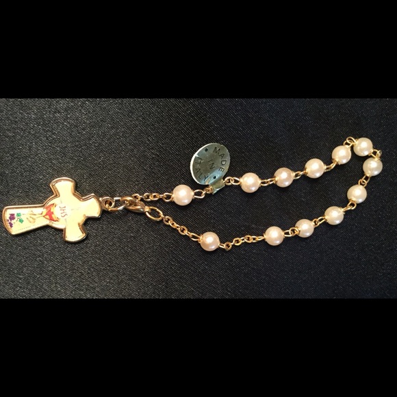 Faux Pearl Rosary Bracelet NWT