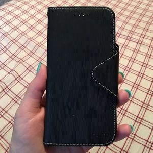 Htc m8 wallet phone case (black)