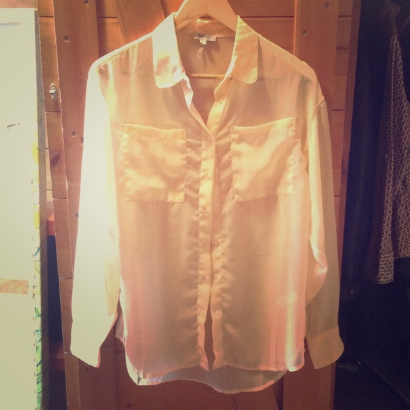 Sheer button down blouse