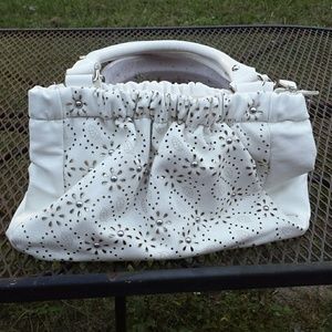 White Floral Purse