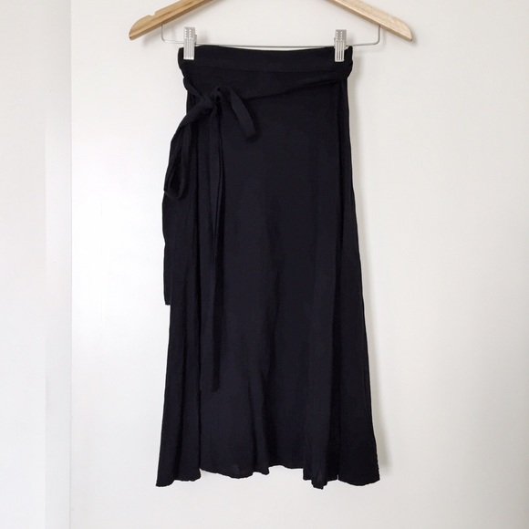 Mid Length Wrap Skirt
