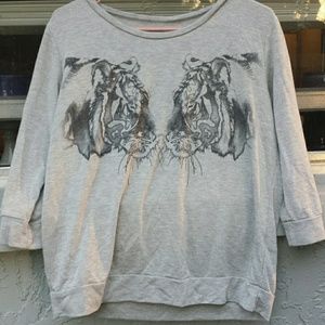 Reflecting tigers sweater