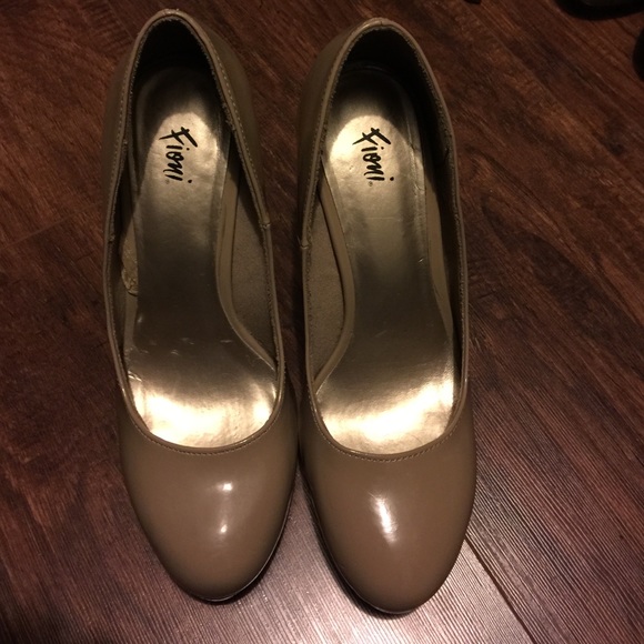 Tan platform heels