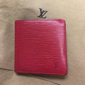 Louis Vuitton Red Epi Leather Wallet (no trade)