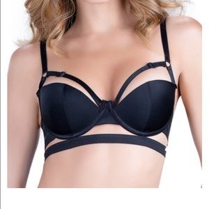 Oh la la Cheri - Black Bandage Bra - XL