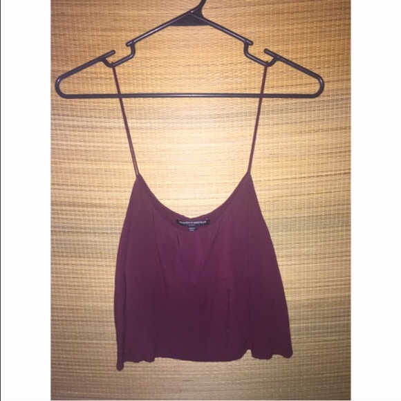 📦sold📦Brandy Melville Burgundy Crop Top