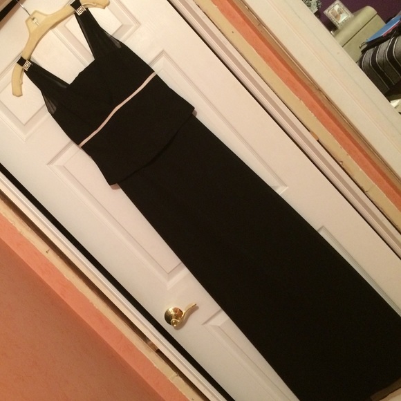 Black long evening gown