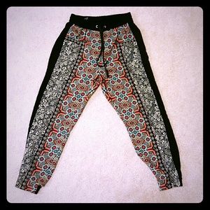 Topshop silky patterned ankle pants