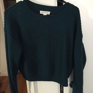 turquoise knit sweater