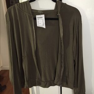 Brandy Melville Olive Zip up