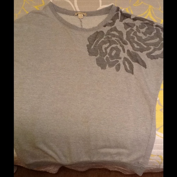 Sheer Shoulder Sweat Shirt