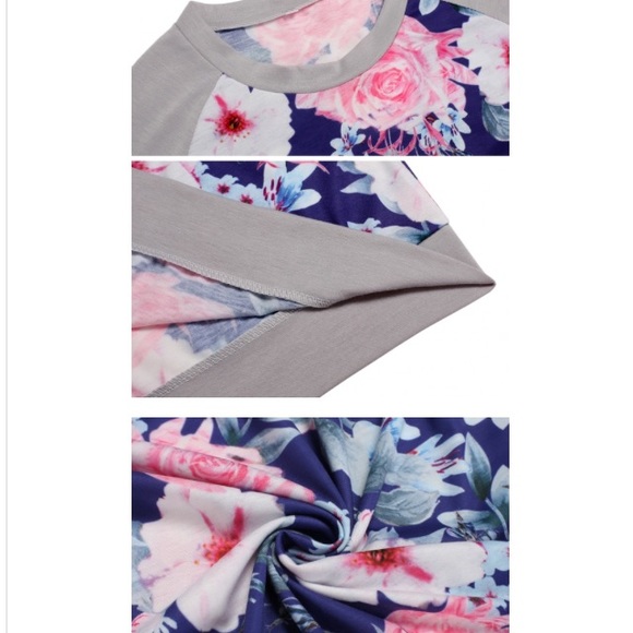 ⛔️SOLD⛔️ HP! Floral Long Sleeve Top - Picture 4 of 4