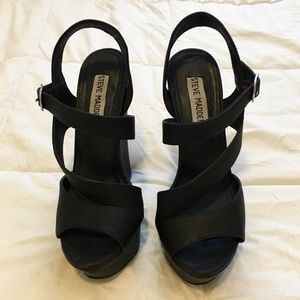 Black Steve Madden wedges