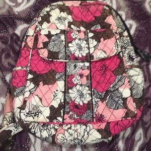 Small Vera Bradley backpack in mocha rouge