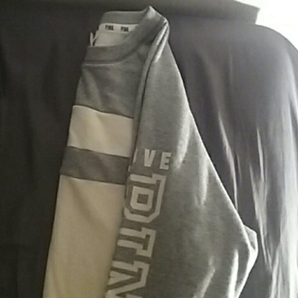 NWT Pink VS grey and white sweater