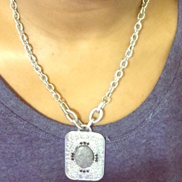 Grey stone Monet neckless