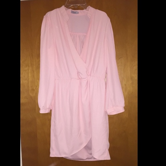 Light pink wrap dress