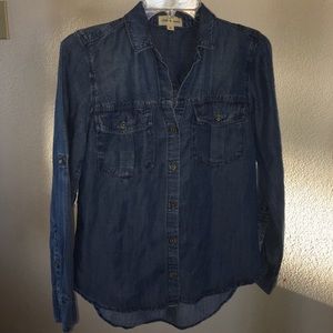 Anthropology cloth and stone chambray blouse.