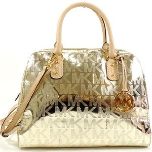 Michael Kors Large Mirror Metallic Signature Michael Kors Large Mirror Metallic Signature