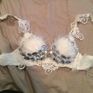 Feathered angel rave bra