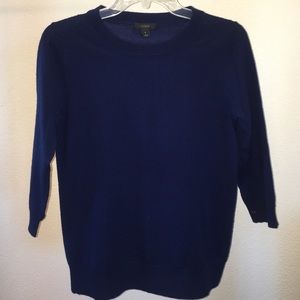 J Crew 3/4 sleeve merino wool top.