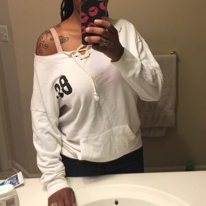 Oversized Victoria's Secret offshoulder sweatshirt