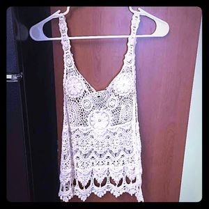 Ivory Crochet Tank (New, With Tags!)