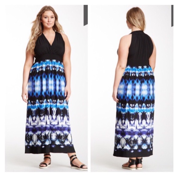 Sleeveless Banded Waist Maxi Dress (Plus Size) - Picture 1 of 4