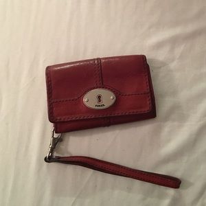 Fossil Red Leather Wallet