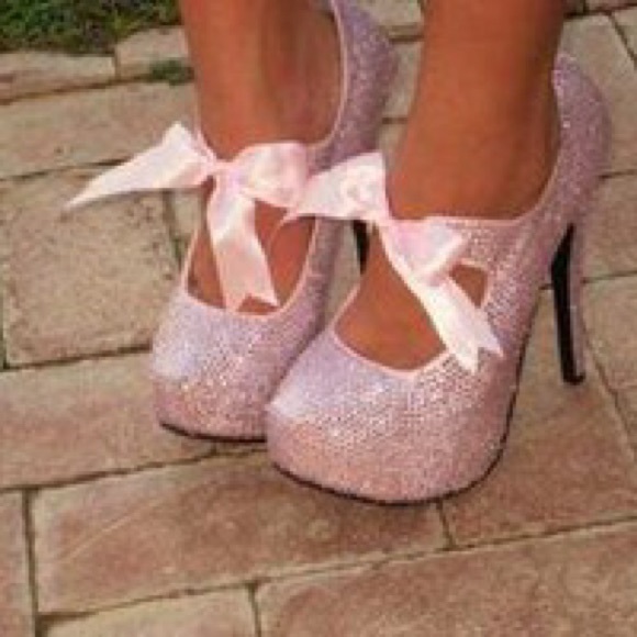 SOLD* Brand new Bordello rhinestone heels.