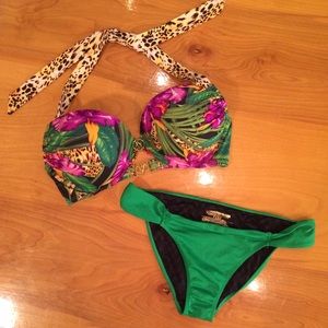 Victoria's Secret jungle print bikini 2pc 34D/M
