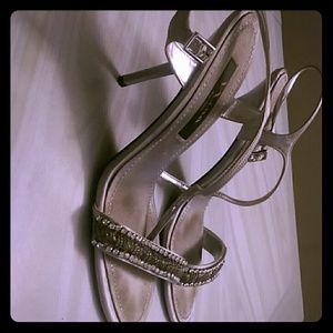 Silver Nina Heels