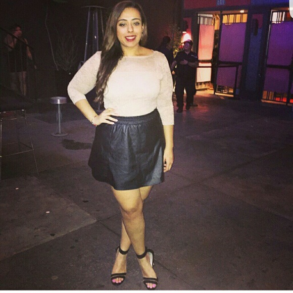 Cute faux leather skirt